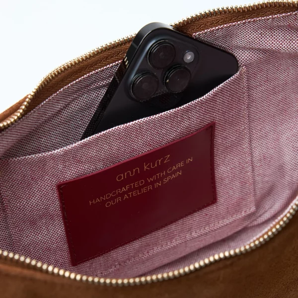 Ann Kurz mini HALBMOND-TASCHE burgunder – Bild 3