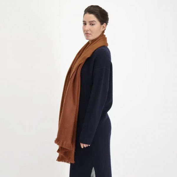 Alpaca Loca Schal cinnamon – Bild 3
