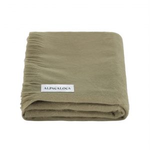 Alpaca Loca Schal smoaked green