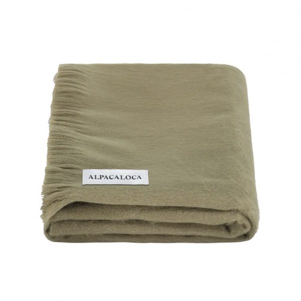 Alpaca Loca Schal smoaked green