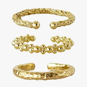 HELLES Trio-Ringe INDIA gold