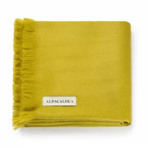 Alpaca Loca Schal goldgrün
