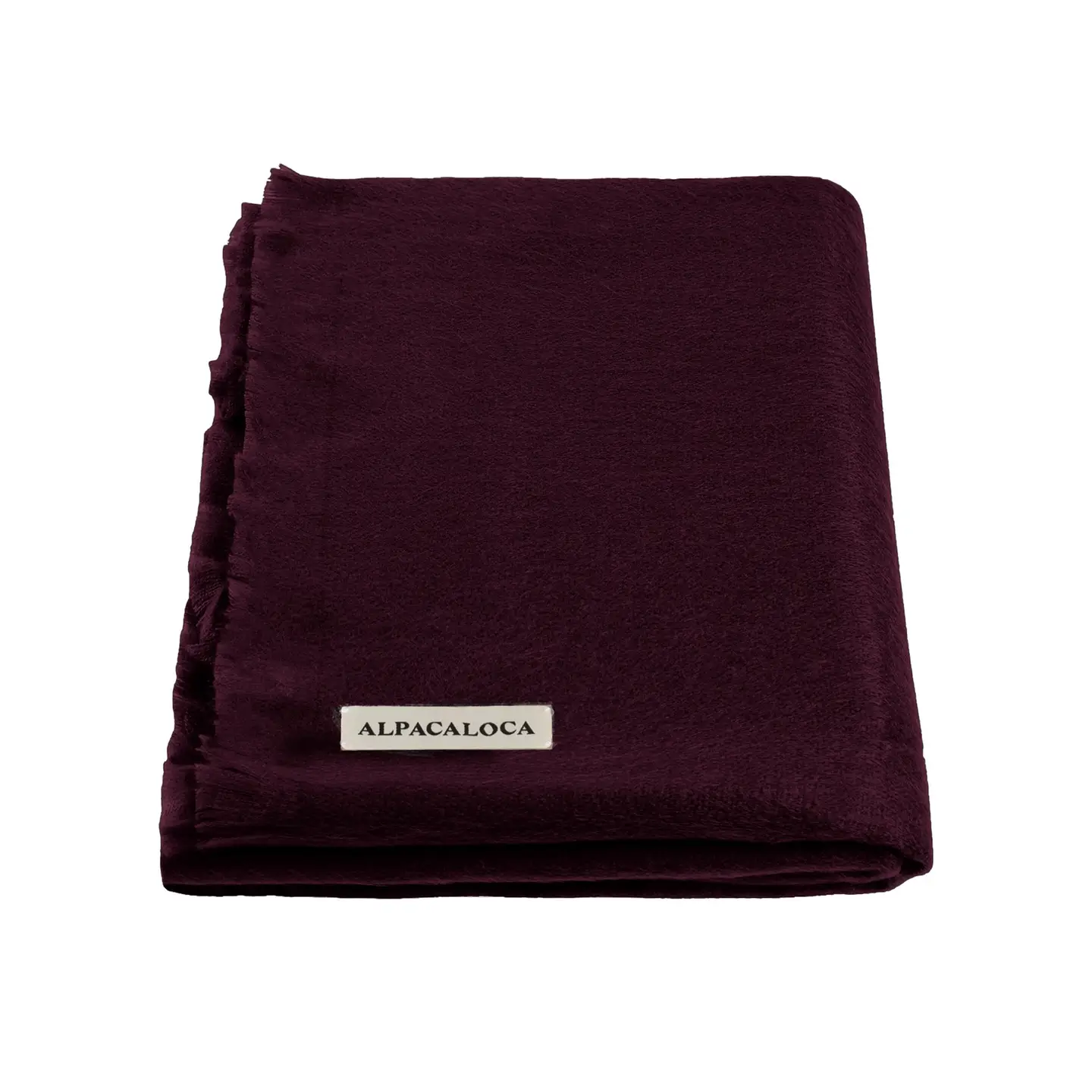 Alpaca Loca Schal schmal weinrot