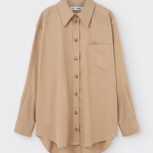A Line Boyfriend Bluse sand