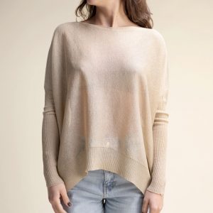 LÈMME Glitzernder Pullover gold-champagner