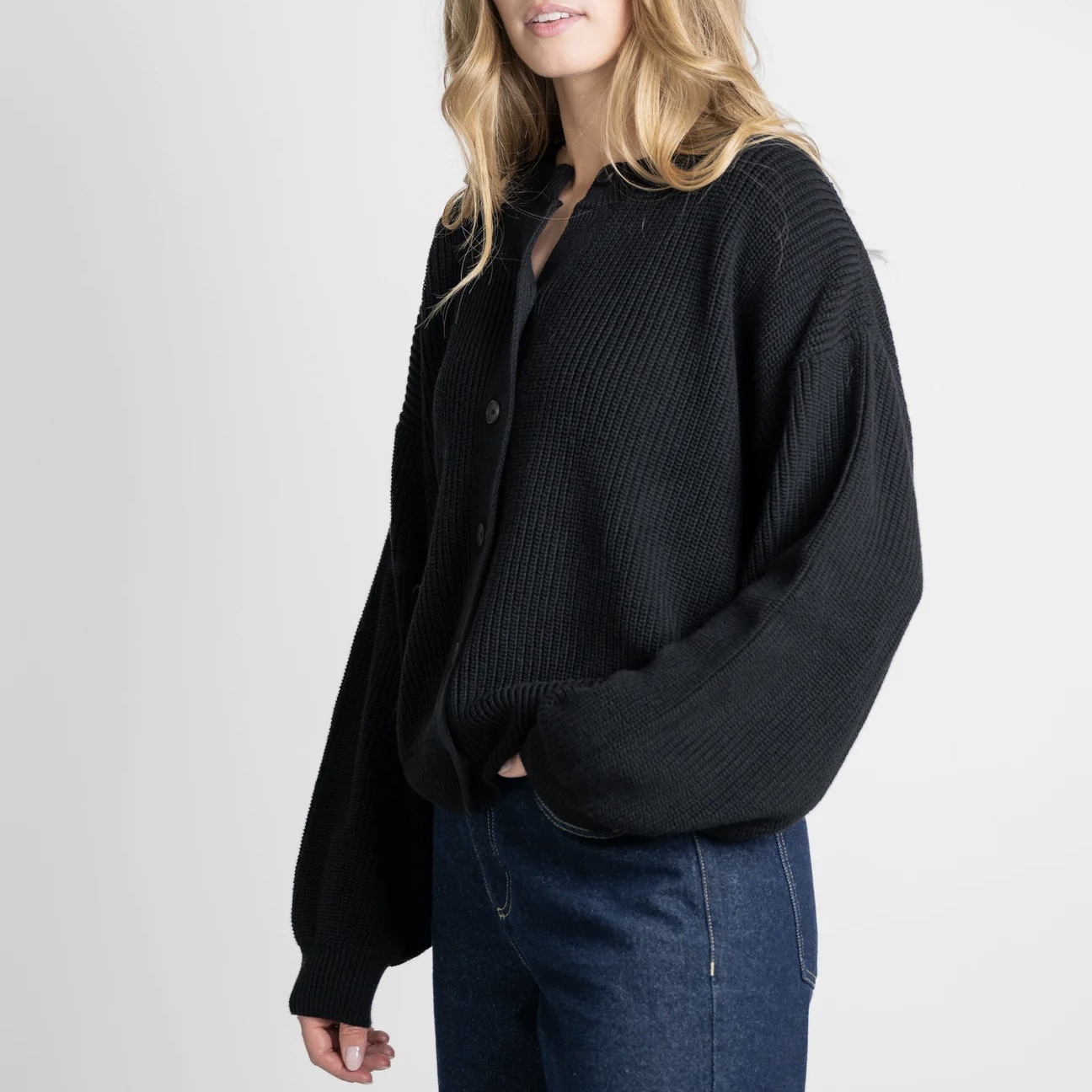 STORY OF MINE Cardigan BOXY schwarz – Bild 7