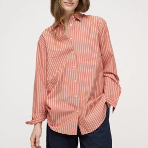 MOSHI MOSHI MIND Hemdbluse GAIA orange gestreift