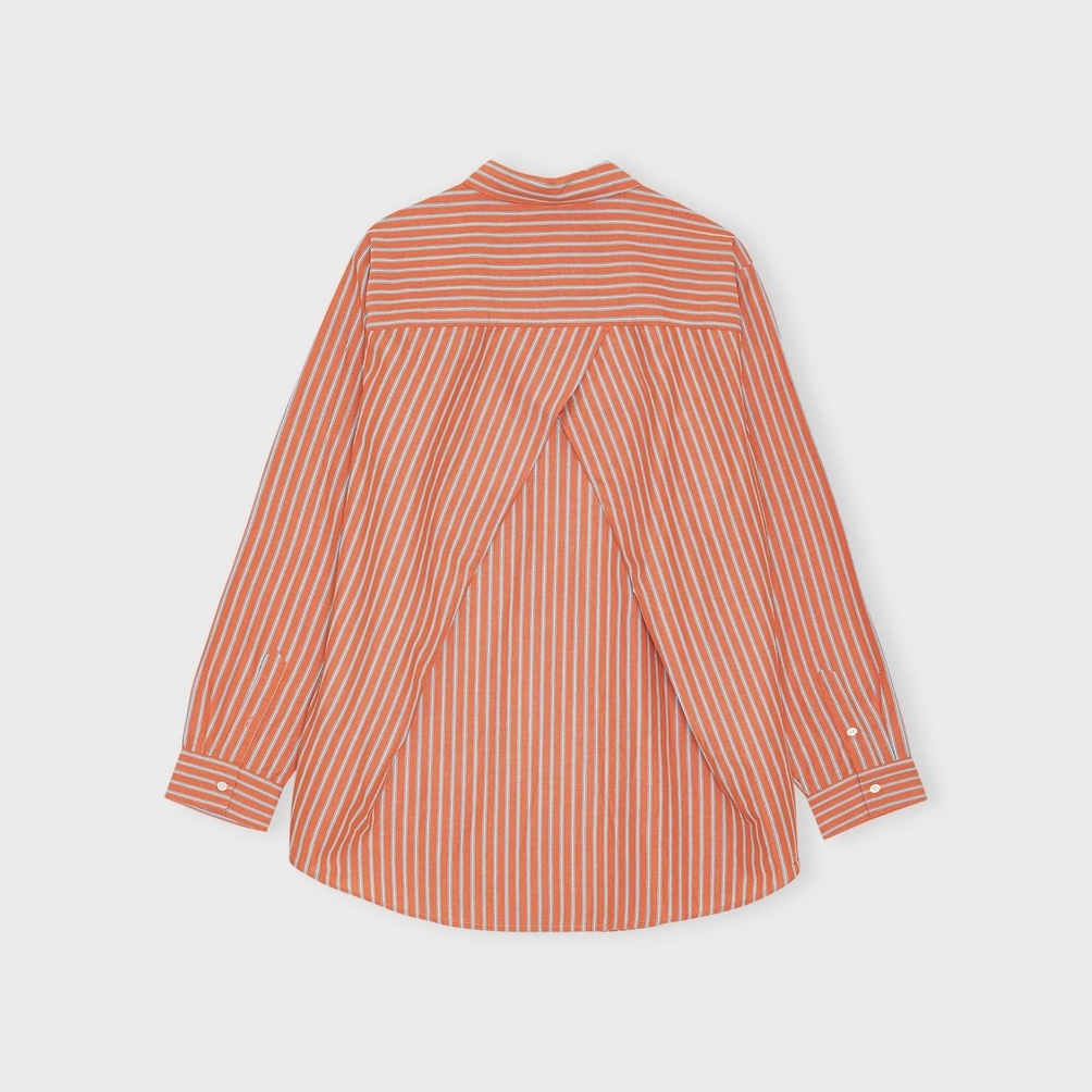 MOSHI MOSHI MIND Hemdbluse GAIA orange gestreift – Bild 4