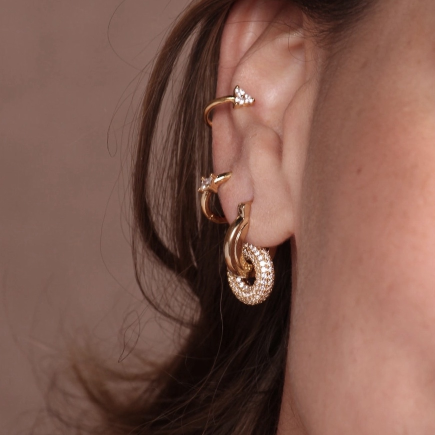 WAEKURA Kreole Luna gold mit Zirkonia-Anhänger – Bild 5