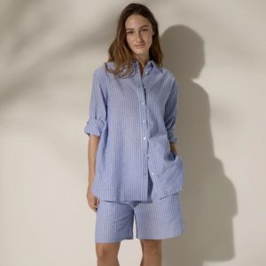MOSHI MOSHI MIND Hemdbluse RITA blau gestreift