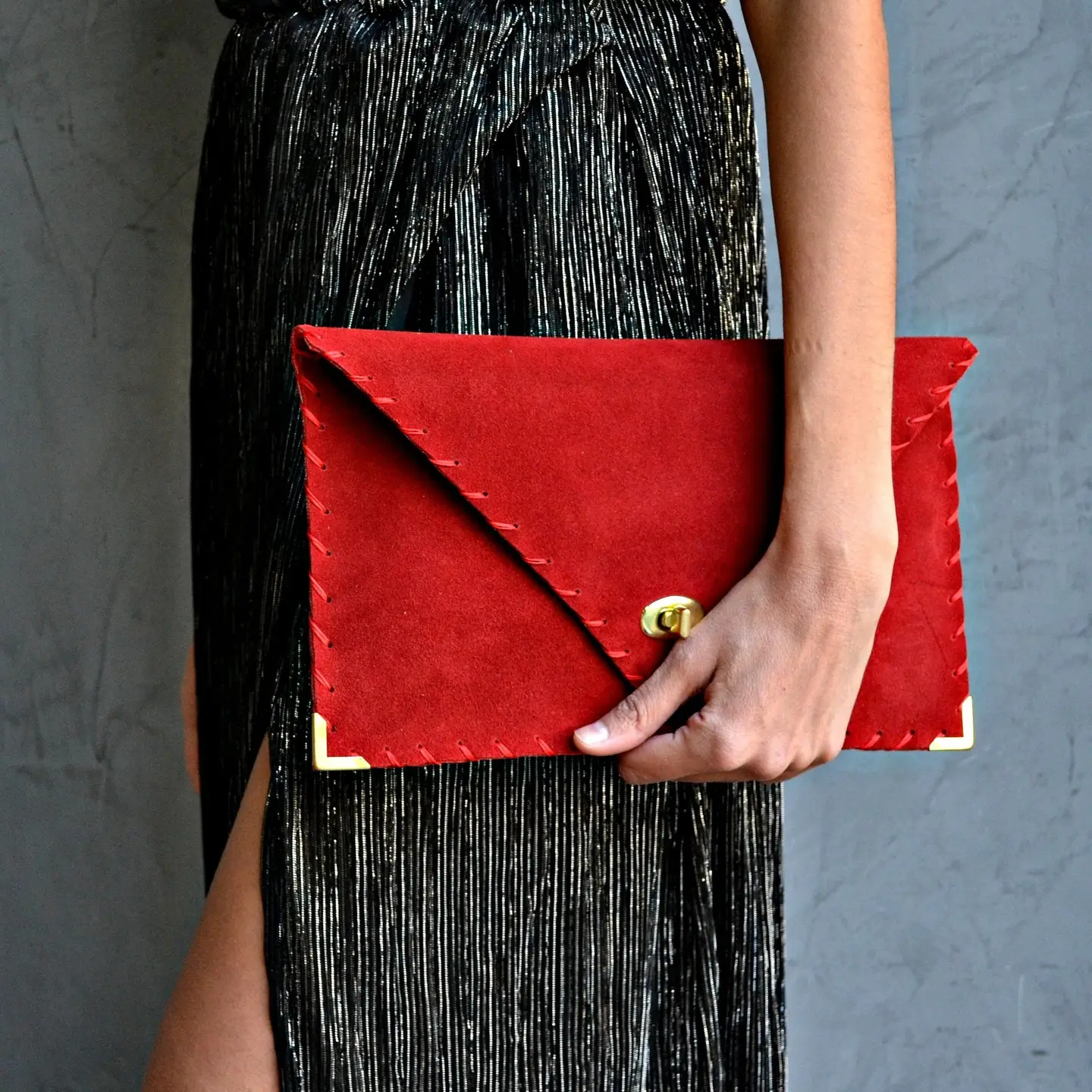 ANA Koutsi Clutch klein rot